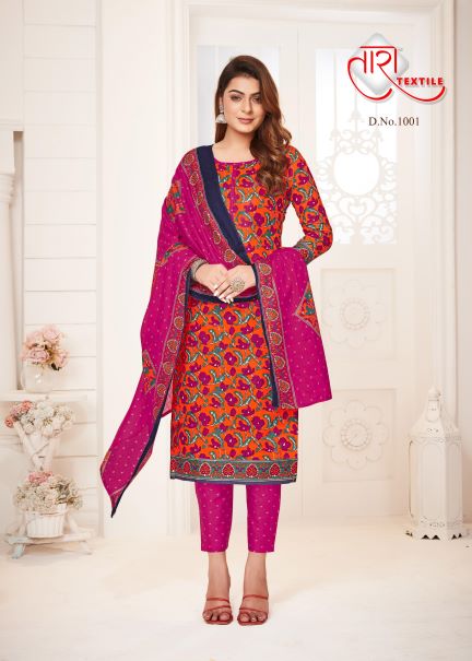 Tara Unique Style Vol-1 Cotton Designer Patiyala Dress Material